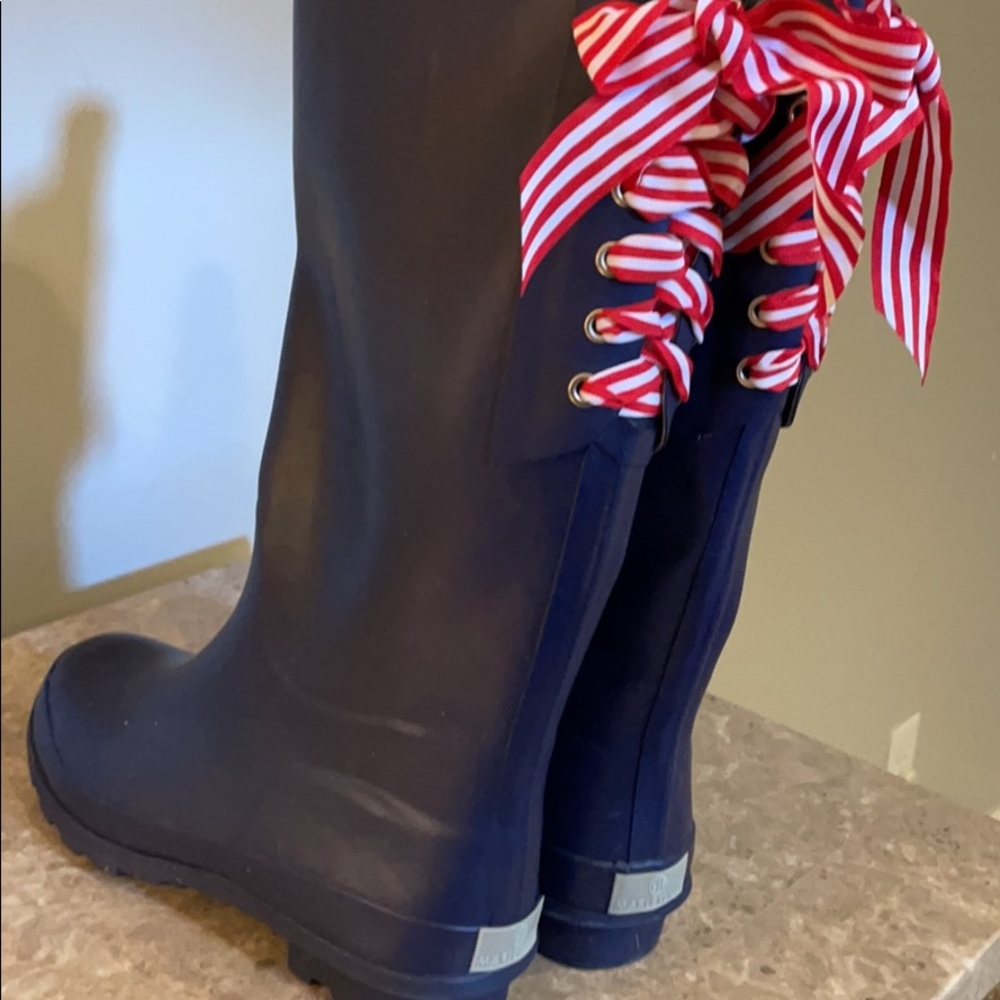 Red White & Blue Rain Boots